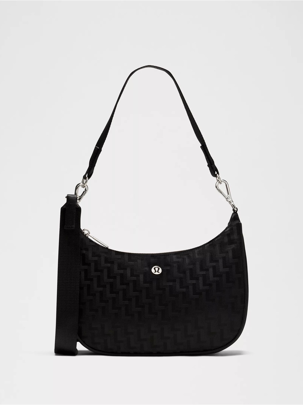 Lululemon athletica Black Monogram Jacquard City Essentials Shoulder Bag 3L